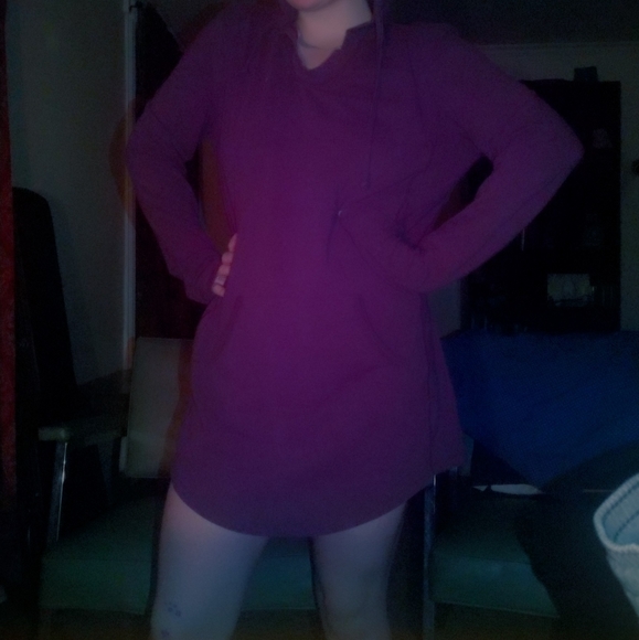 Purple tunic hoodie - Picture 2 of 5